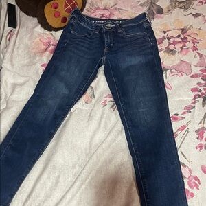 American Eagle Outfitters Women's Dark Blue Skinny Jeans